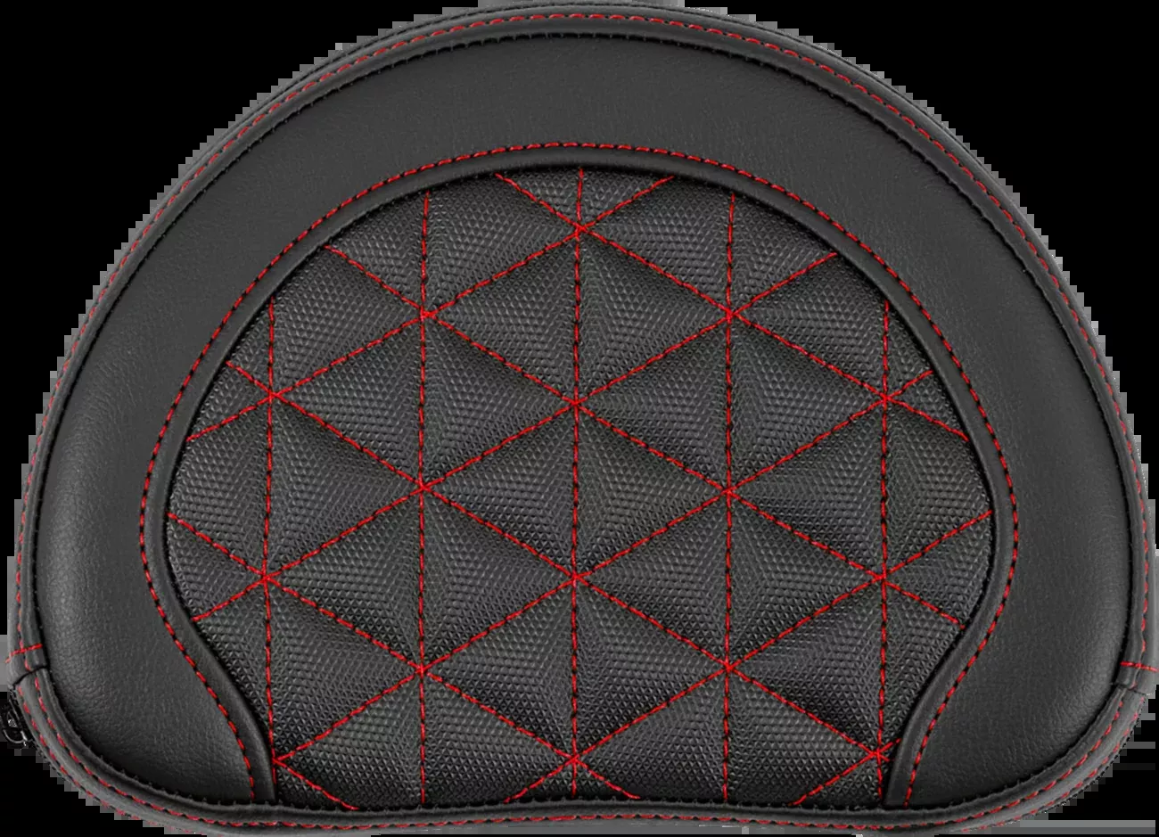 Saddlemen Contoured Sissy Bar Pad - Tri-Gripper - Red Stitch - 2" Thick - 051321104
