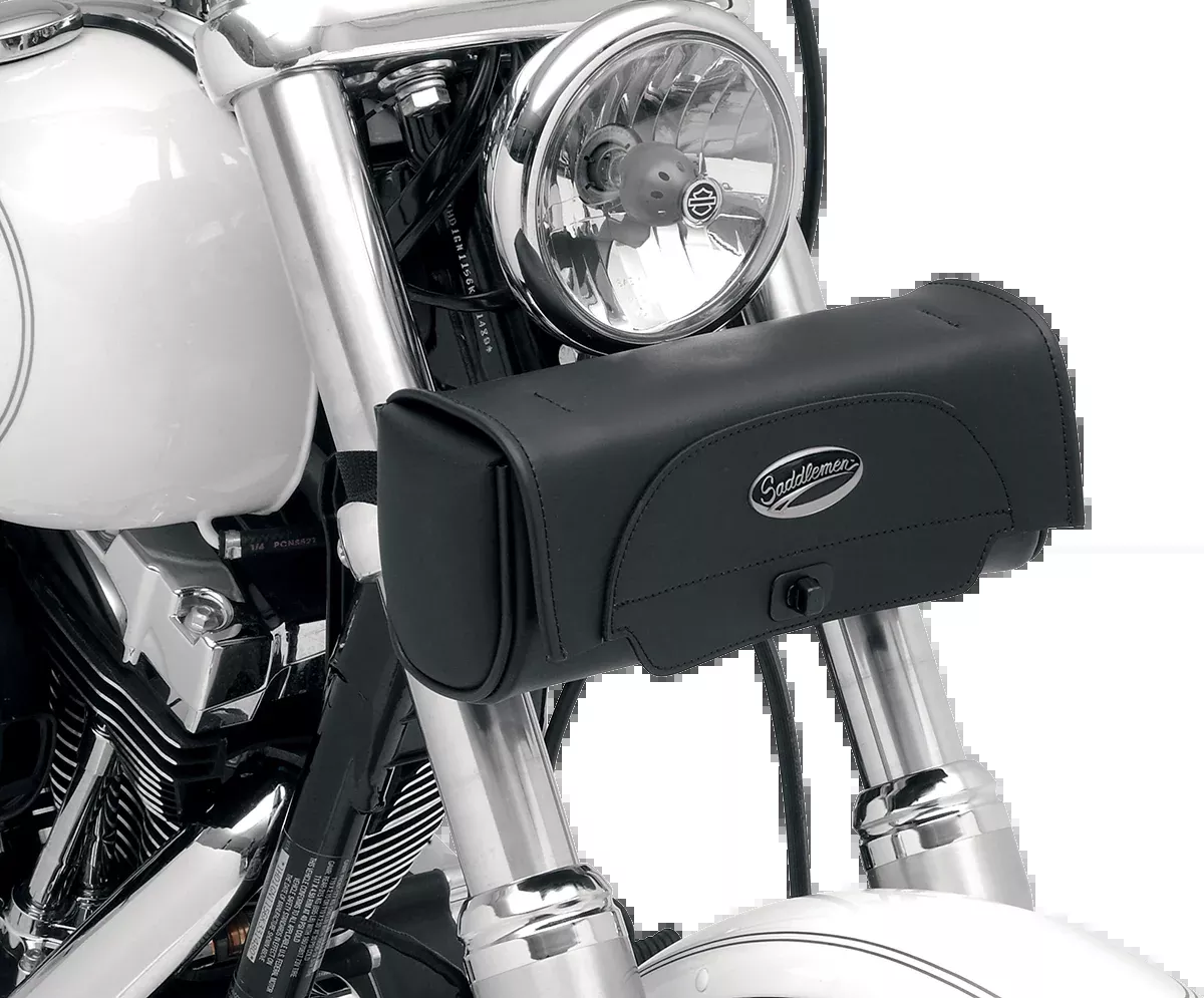 Saddlemen Cruis'n Black Synthetic Leather Large Front Fork Tool Bag Pouch
