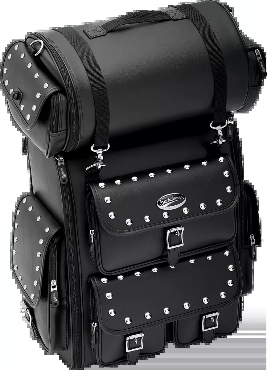Saddlemen Desperado Studded Sissy Bar Motorcycle Touring Bag EX2200S