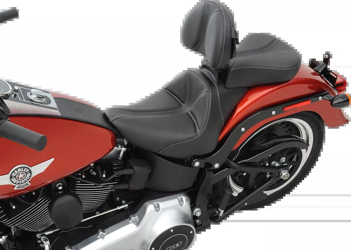 Saddlemen Dominator Pillion Pad – Standard Reach – Black W/ Gray Stitching – FL/FX ’06-’17