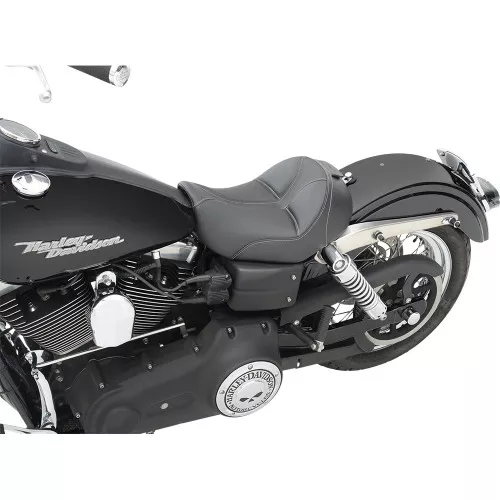 Saddlemen Dominator Solo Seat w/ Backrest Option for 2006-2017 Harley Dyna