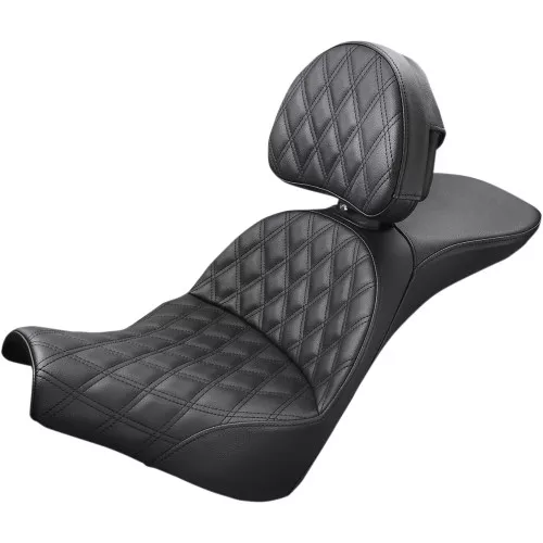 Saddlemen Explorer LS Touring Seat w/ Backrest for 2018-2024 Harley Street Bob
