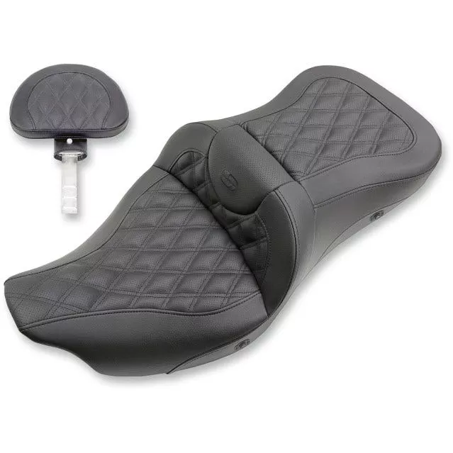 Saddlemen Extended Reach Heated Sofa LS Seat W/ Backrest 08-19 Harley FLHT