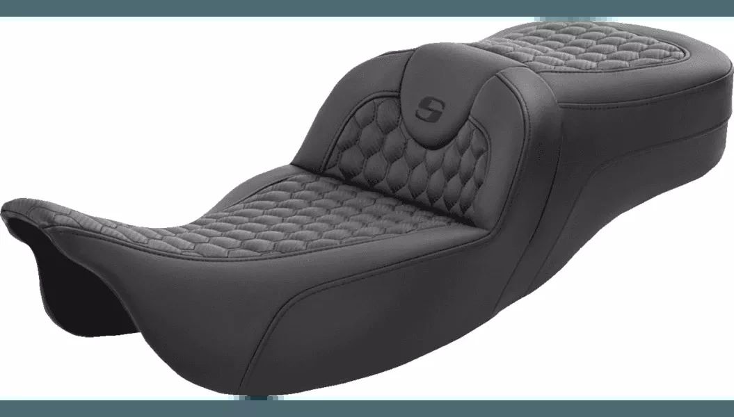 Saddlemen Extended Reach Honeycomb Roadsofa Seat for '08-Up Harley Davidson Touring Models (Not for '24-Up FLHX/FLTR Models)