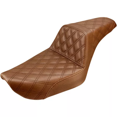 Saddlemen Full LS Step Up Seat for 1996-2003 Harley Dyna – Brown
