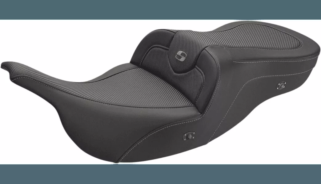 Saddlemen Heated Road Sofa Carbon Fiber Seat '97-07 Harley Davidson FLHT/FLTR Touring Models