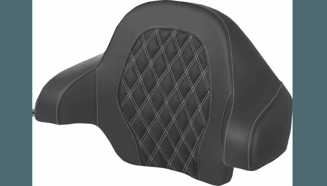 Saddlemen King Tour-Pak Backrest Pads for '14-25* Harley Davidson Touring Models (Select Stitching Color) Double Diamond Stitch
