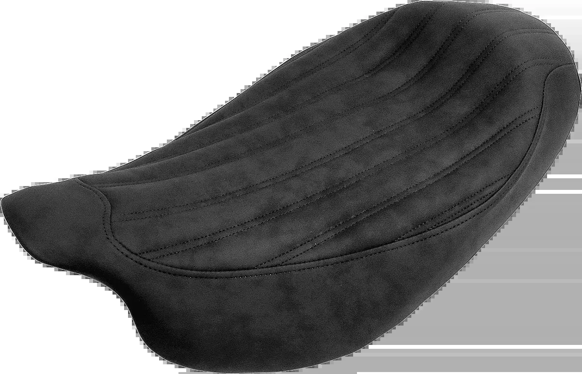 Saddlemen Knuckle Solo Seat - Ribbed - Black - FL '08-'24 - 808-07B-0023