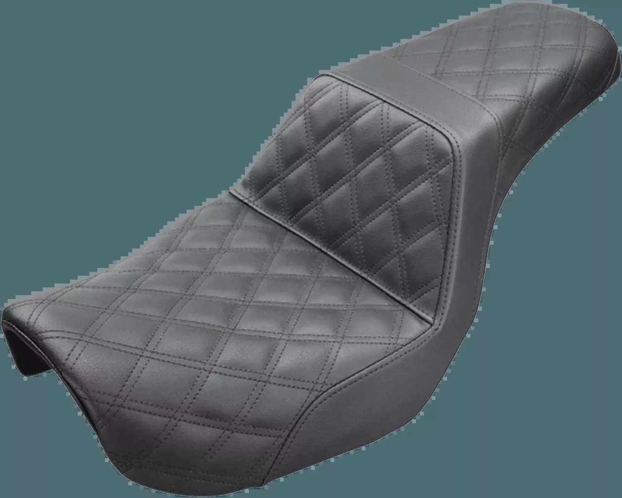 Saddlemen LS Step Up Seat for '04-05 Harley Davidson Dyna Models - Black Full Lattice Stitch