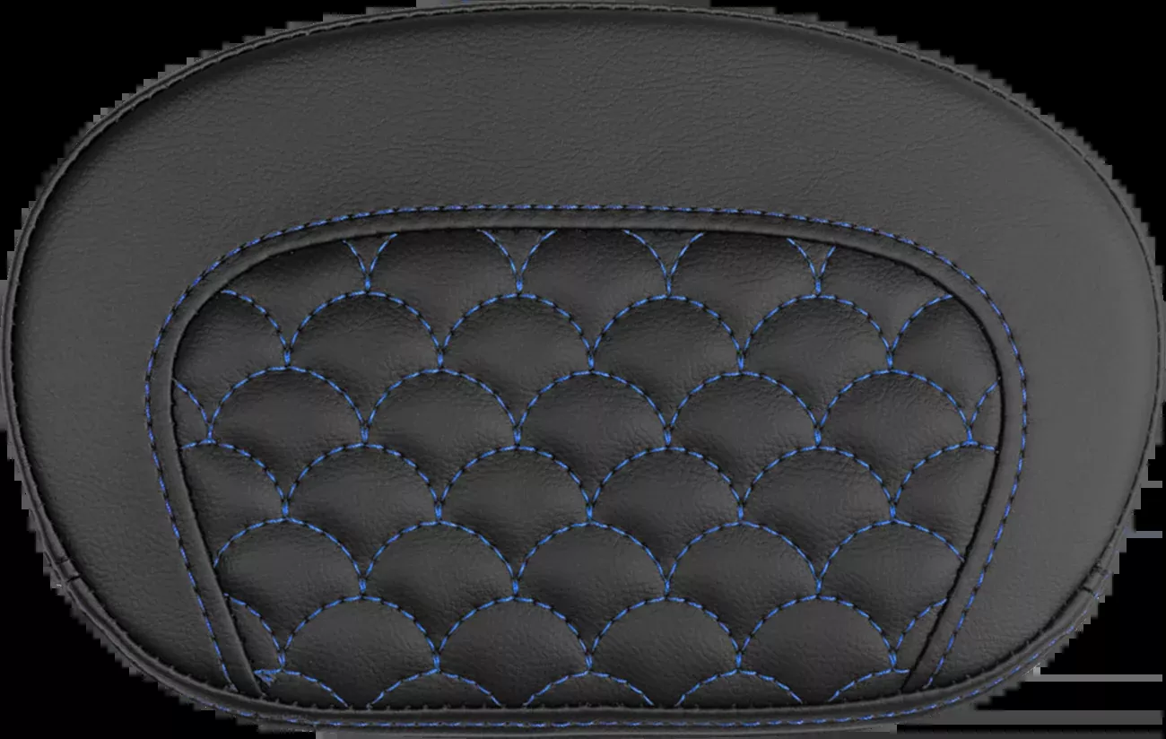 Saddlemen Mini Contour Sissy Bar Pad - Dragon Scale - Blue Stitch - 061020901