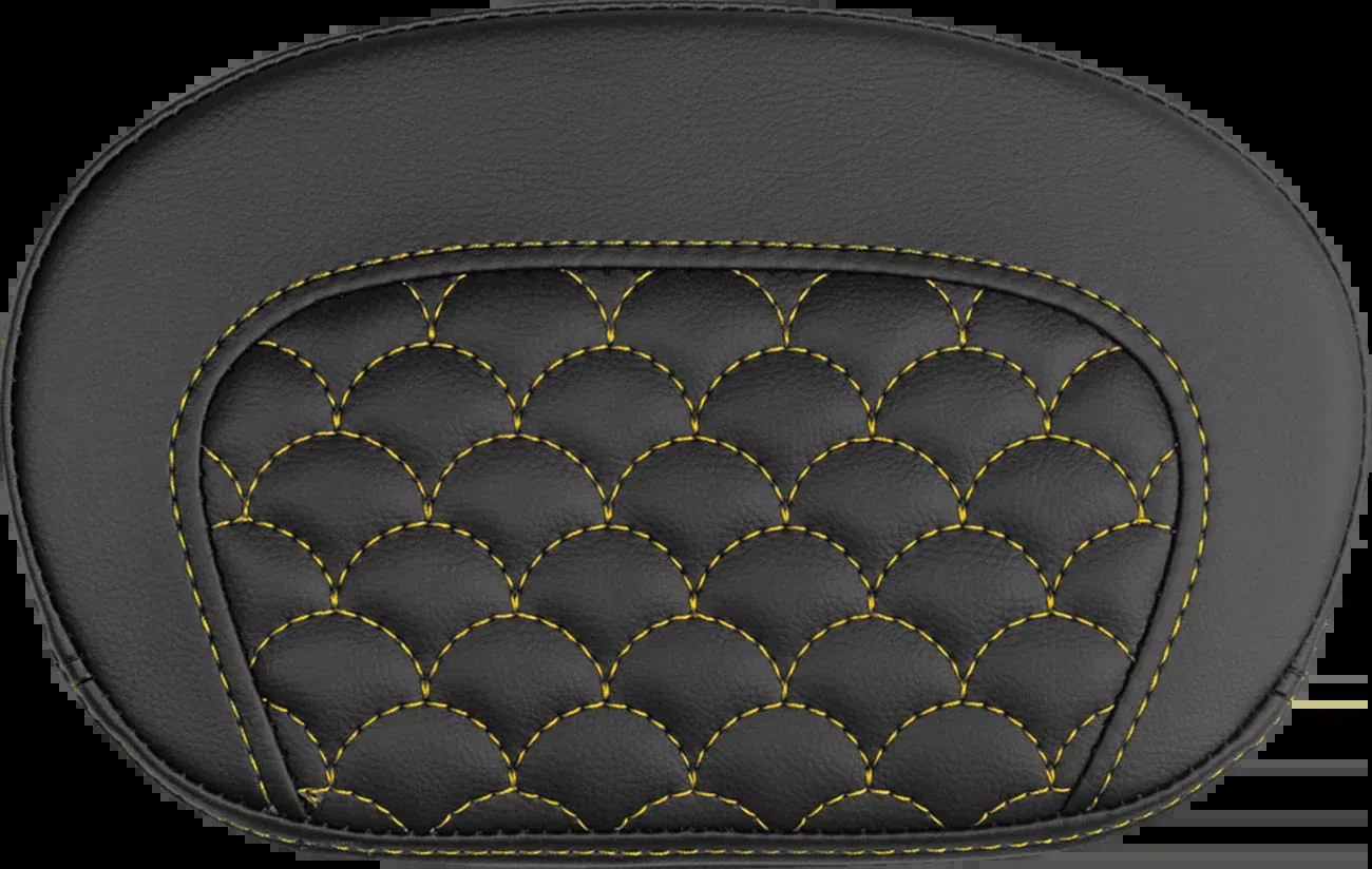 Saddlemen Mini Contour Sissy Bar Pad - Dragon Scale - Gold Stitch - 061020907