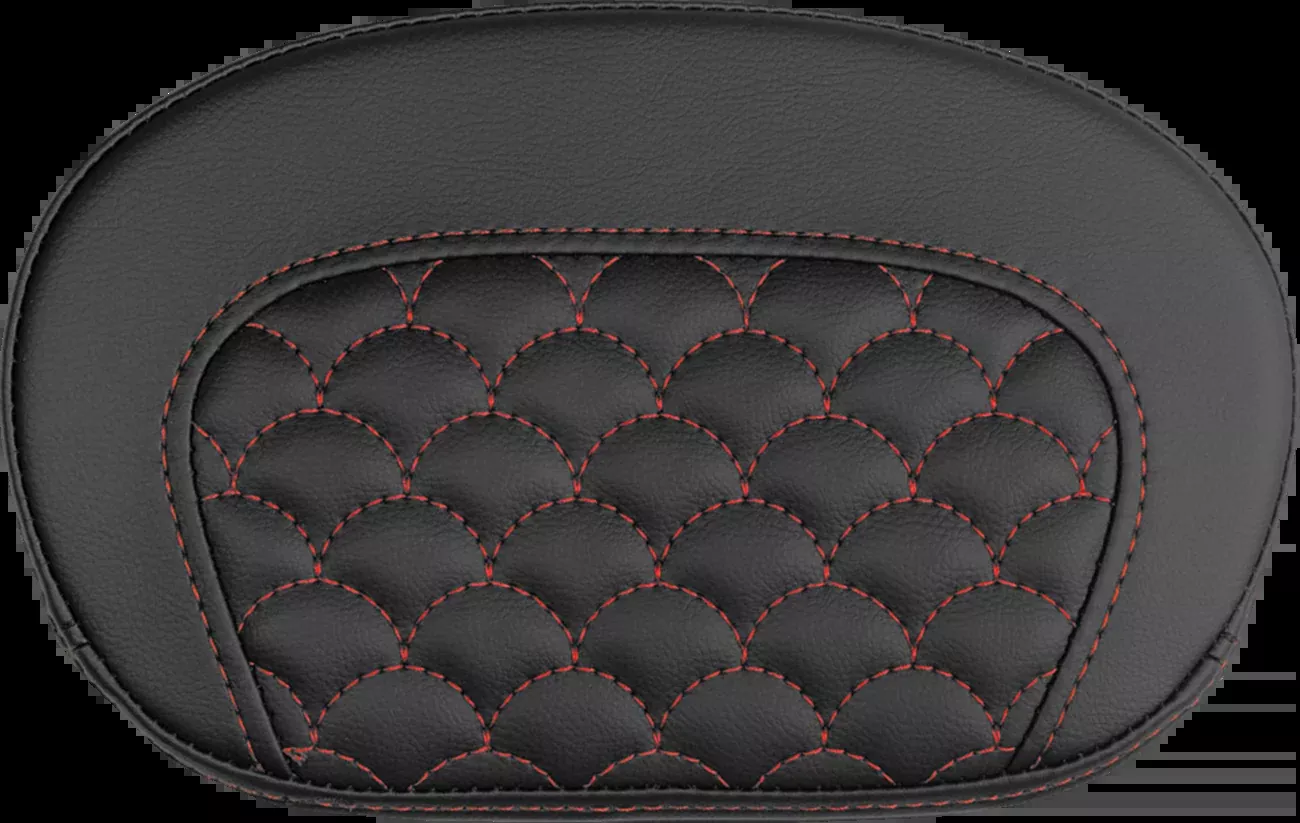 Saddlemen Mini Contour Sissy Bar Pad - Dragon Scale - Red Stitch - 061020904