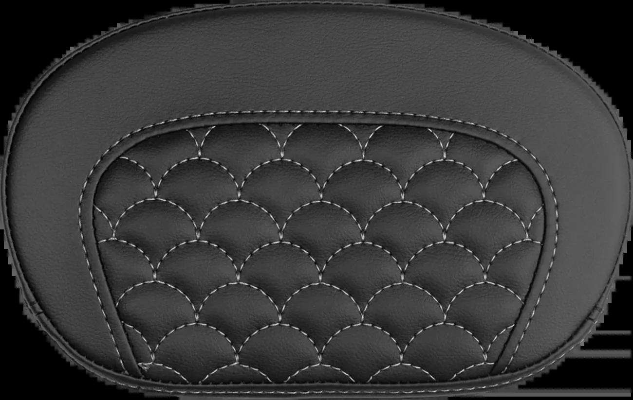 Saddlemen Mini Contour Sissy Bar Pad - Dragon Scale - Silver Stitch - 061020905