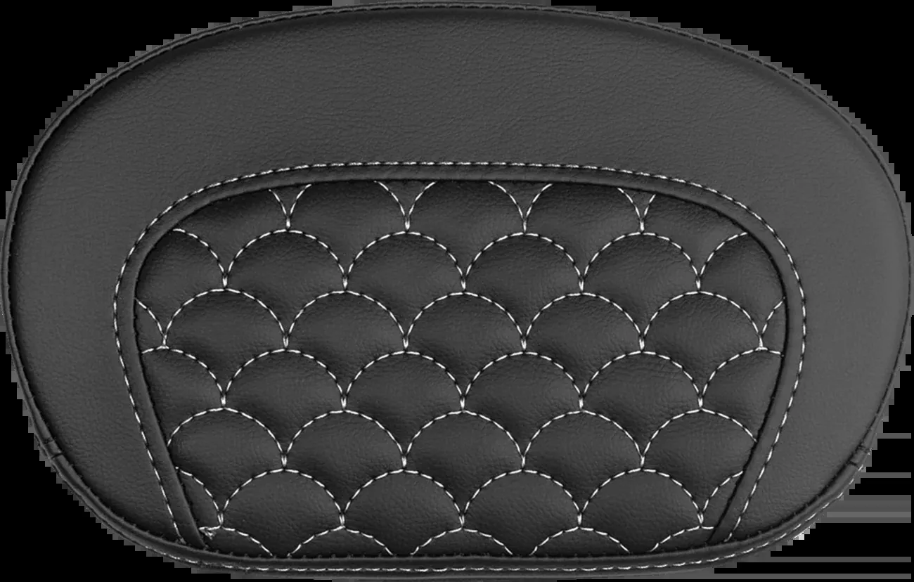 Saddlemen Mini Contour Sissy Bar Pad - Dragon Scale - White Stitch - 061020906