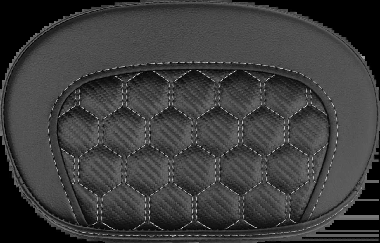 Saddlemen Mini Contour Sissy Bar Pad - Honeycomb - Silver Stitch - 061019005