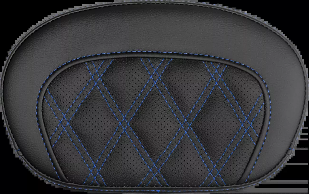 Saddlemen Mini Contour Sissy Bar Pad - Lattice Stitch - Blue Stitch - 061018401