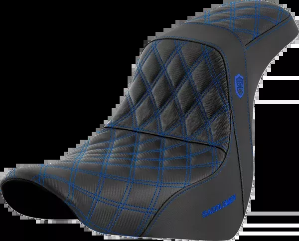 Saddlemen Pro Series SDC Performance Seat - W/O Backrest - Blue Stitch - FL/FX '18-'20