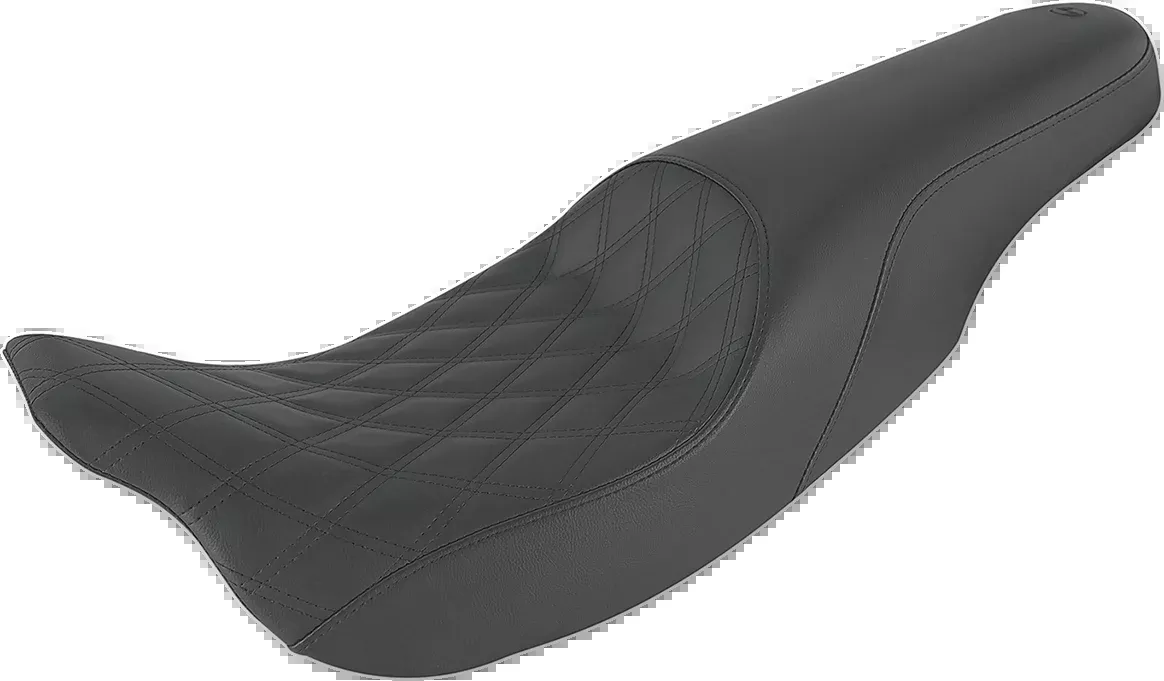 Saddlemen Profiler Seat - Front Lattice/Rear Smooth - Black - FL '08-'24 - 808-07B-149