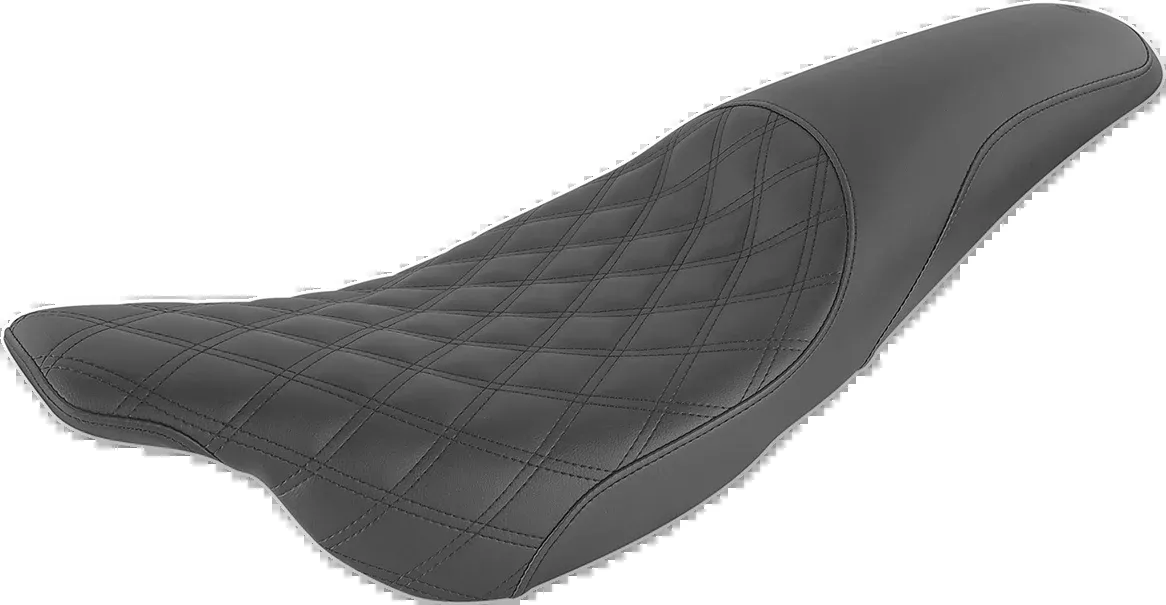 Saddlemen Profiler Seat - Front Lattice/Rear Smooth - Black - FLH '97-'07 - 897-07-149
