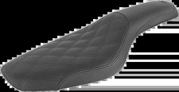 Saddlemen Profiler Seat - Front Lattice/Rear Smooth - Black - XL '79-'03