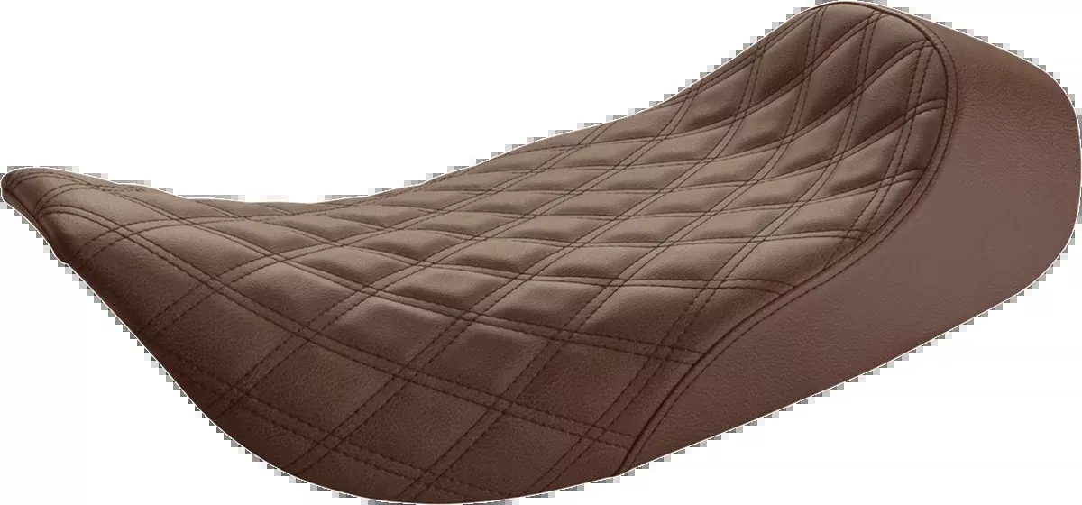 Saddlemen Renegade™ Solo Seat - Lattice Stitched - Brown - FLH '97-'07 - 897-06-002BLS
