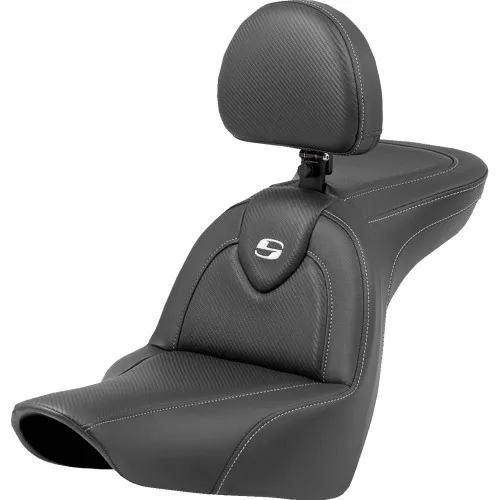 Saddlemen Road Sofa Carbon Fiber Seat for 2018-2024 Harley Softail FXLR/FLSB