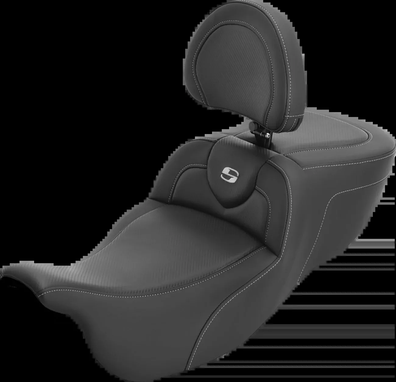 Saddlemen Roadsofa™ Extended Reach Seat - with Backrest - Carbon Fiber - FLRT/FLTRT '15-'25 - 815-07-186BR