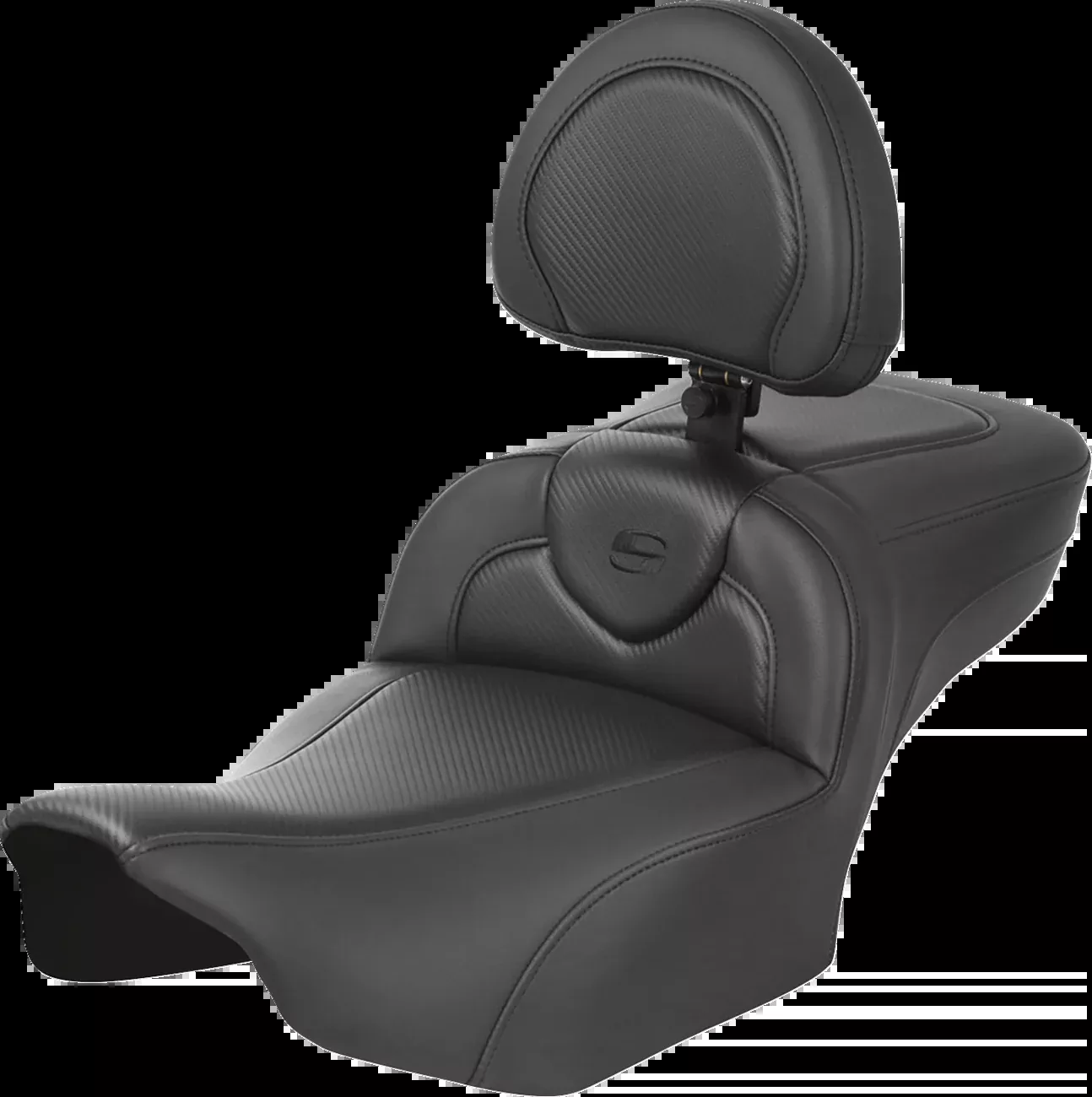 Saddlemen Roadsofa™ Extended Reach Seat - With Backrest - Carbon Fiber - FLTR/FLHX '23-'24