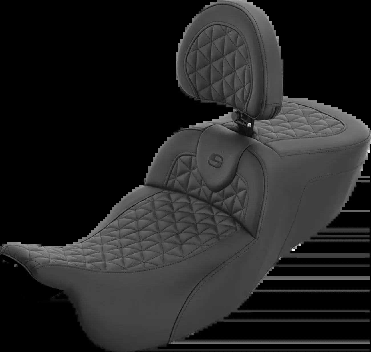 Saddlemen Roadsofa™ Extended Reach Seat - with Backrest - Tri-Gripper - FLRT/FLTRT '15-'25 - 815-07-211B0