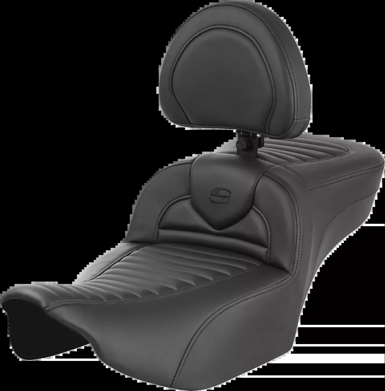 Saddlemen Roadsofa™ Extended Reach Seat – With Backrest – Tuck-N-Roll – FLTR/FLHX ’23-’24