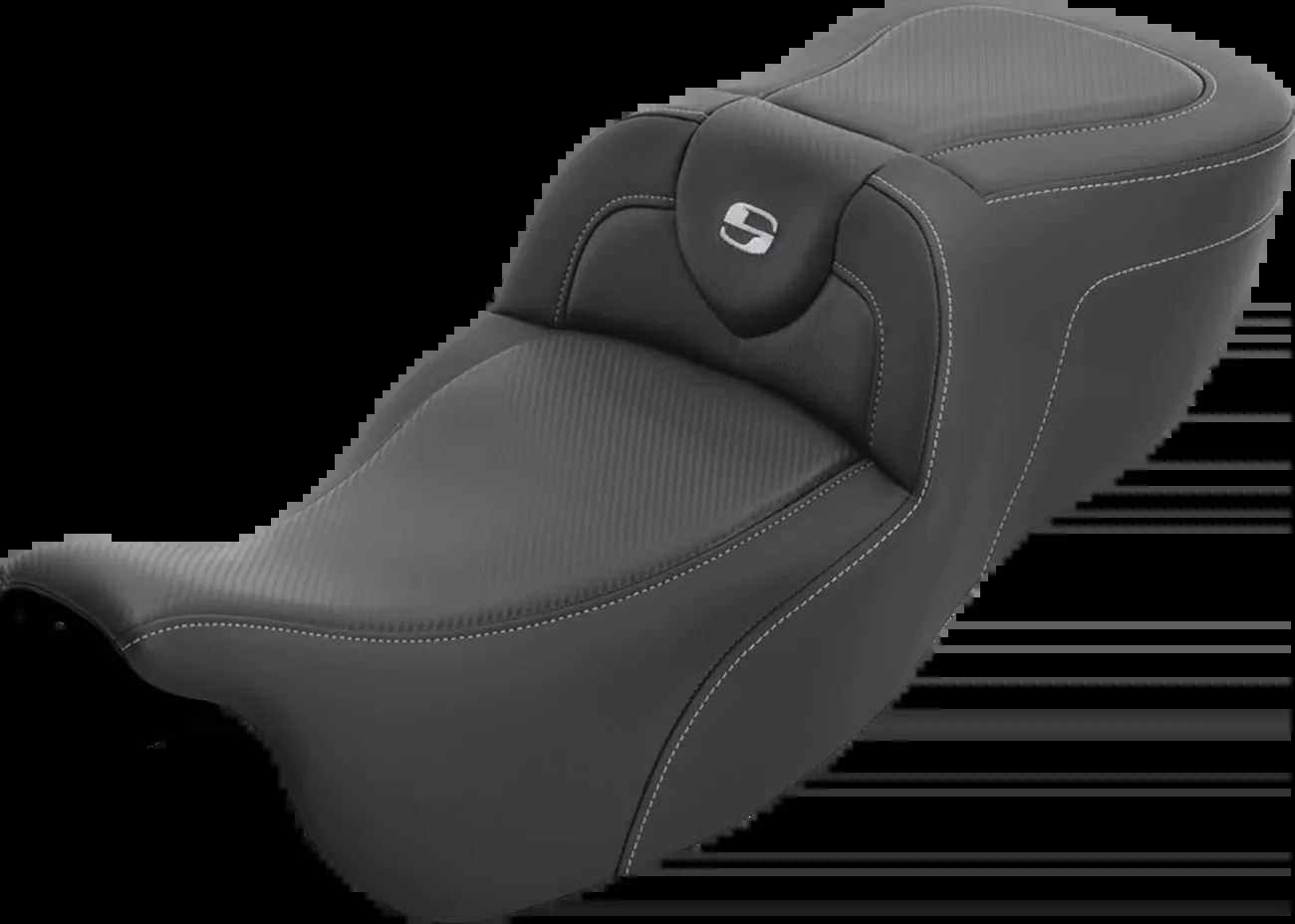 Saddlemen Roadsofa™ Extended Reach Seat - without Backrest - Carbon Fiber - FLRT/FLTRT '15-'25 - 815-07-186