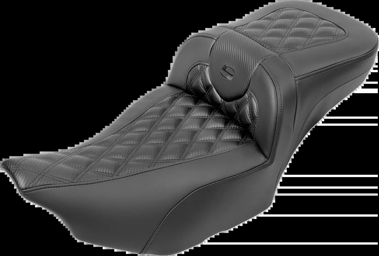 Saddlemen Roadsofa™ Extended Reach Seat - without Backrest - Carbon Fiber Lattice Stitch - FLRT/FLTRT '15-'25 - 815-07-20700