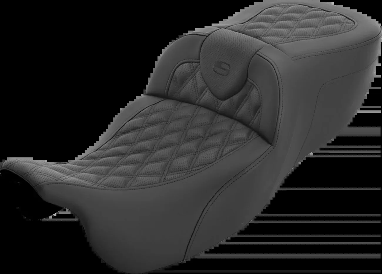 Saddlemen Roadsofa™ Extended Reach Seat - without Backrest - Lattice Stitch - FLRT/FLTRT '15-'25 - 815-07-184