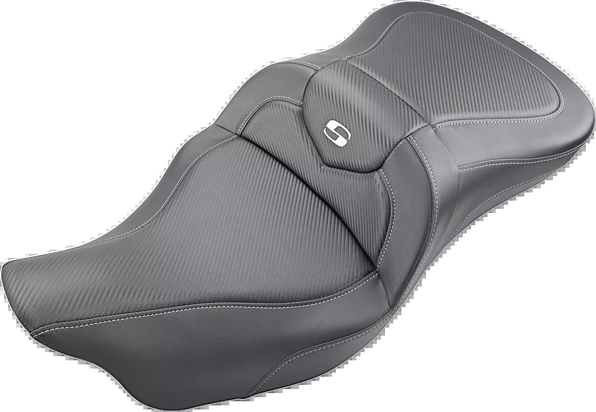 Saddlemen Roadsofa™ Seat - Carbon Fiber - without Backrest - Black - FL '09-'24 - 808-07B-185T