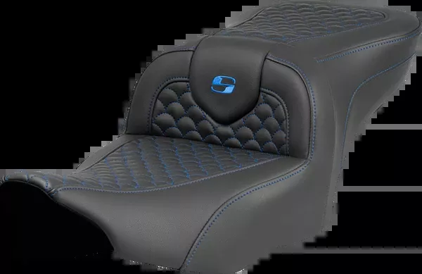 Saddlemen Roadsofa™ Seat – Dragon Scale Stitch – Blue Stitch – W/O Backrest – FLTR/FLHX ’23-’24