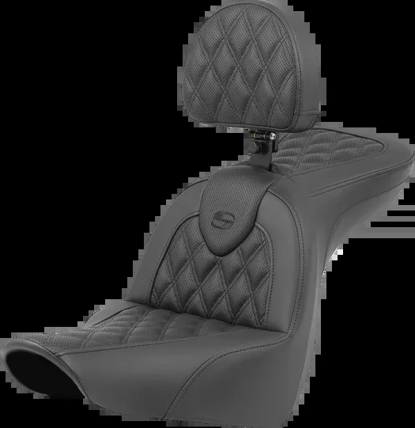 Saddlemen Roadsofa™ Seat - Lattice Stitch - With Backrest - FXLR/FLSB '18-'23