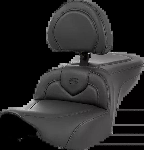 Saddlemen Roadsofa™ Seat – With Backrest – Black Stitching – FL ’23-’24