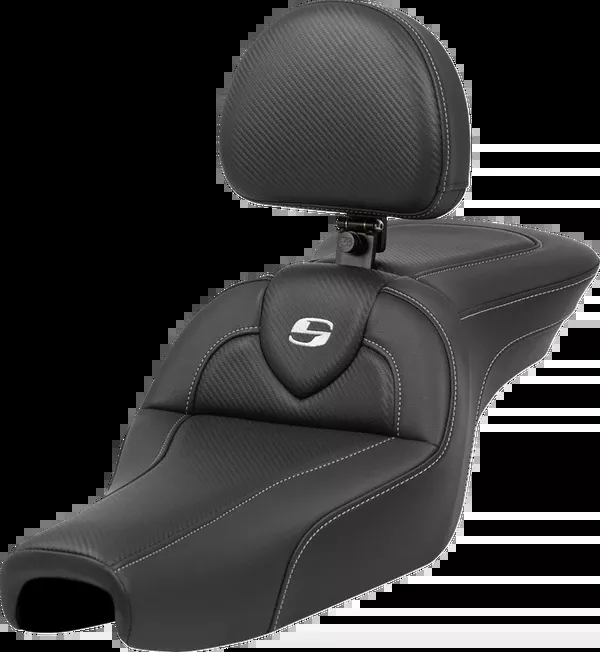 Saddlemen Roadsofa™ Seat – With Backrest – Carbon Fiber – XL ’04-’22