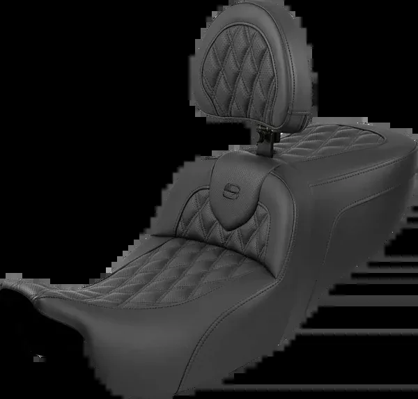 Saddlemen Roadsofa™ Seat - With Backrest - Lattice Stitch - FLRT/FLTRT '15-'25