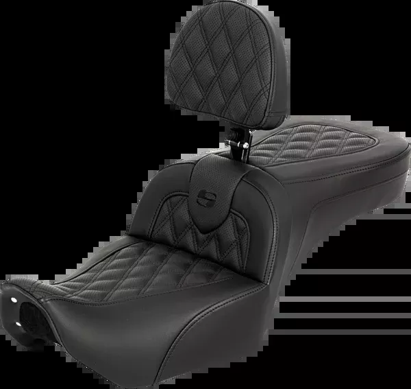 Saddlemen RoadSofa™ Seat - With Backrest - Lattice Stitch - RH975 '22-'25