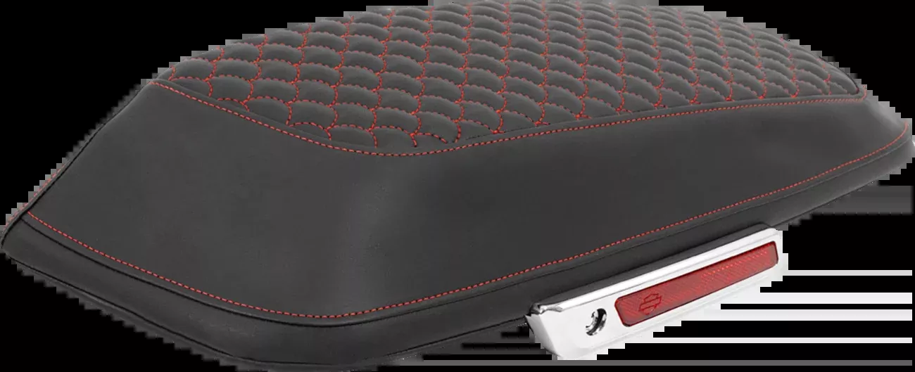 Saddlemen Saddlebag Lid Covers - Dragon Scale - Red Stitch - FLH/FLT '14-'25 - L870-14-20904