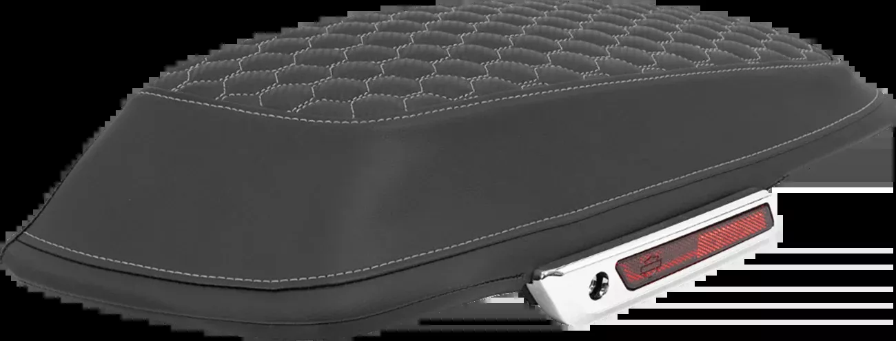 Saddlemen Saddlebag Lid Covers - Honeycomb - Gray Stitch - FLT/FLH '14-'25 - L870-14-19002