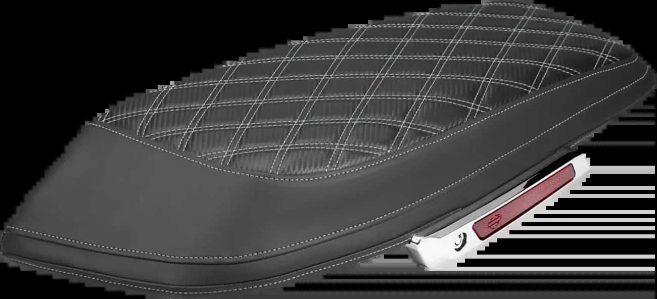 Saddlemen Saddlebag Lid Covers - Lattice - Carbon Fiber - Silver Stitch - FLH/FLT '23-'26 - L870-23-20705