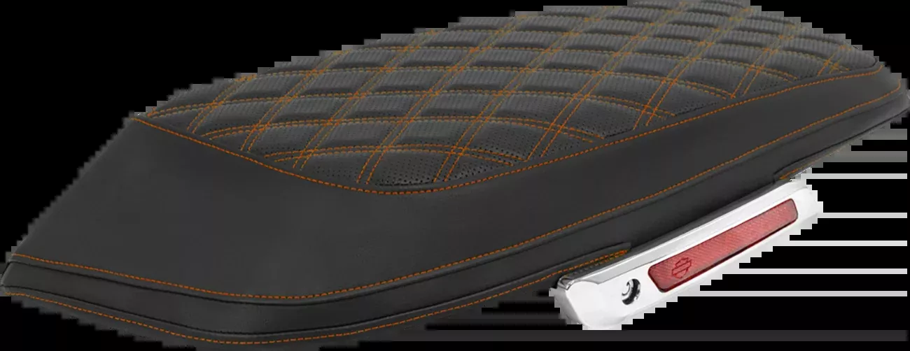 Saddlemen Saddlebag Lid Covers - Lattice - Orange Stitch - FLH/FLT '23-'25 - L870-23-18403