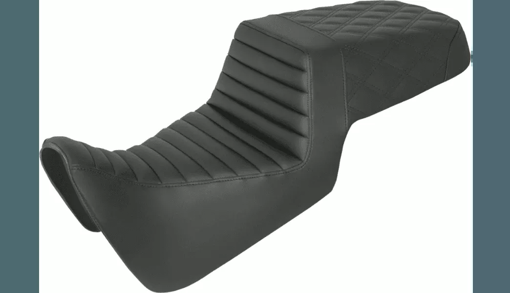 Saddlemen Step Up Seat '21-Up Harley Davidson Pan America - Front Tuck-n-Roll/Rear Lattice Stitch - Standard