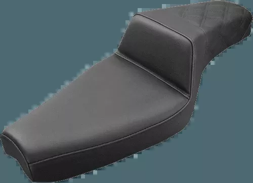 Saddlemen Step Up Seat for '79-03 Harley-Davidson Sportster- Black with Passenger Lattice Stitch
