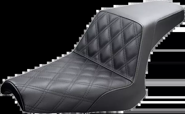 Saddlemen Step-Up Seat - Front Lattice Stitch - Black - Bolt '13-'24