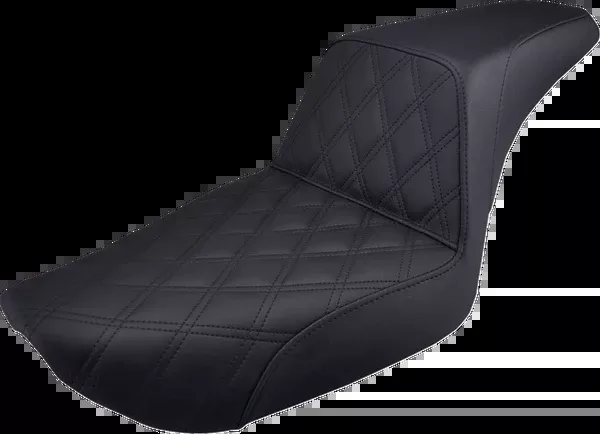 Saddlemen Step-Up Seat – Front Lattice Stitch – Black – Dyna