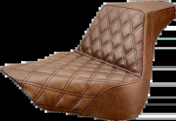Saddlemen Step-Up Seat - Front Lattice Stitch - Brown - FL/FX '18-'24