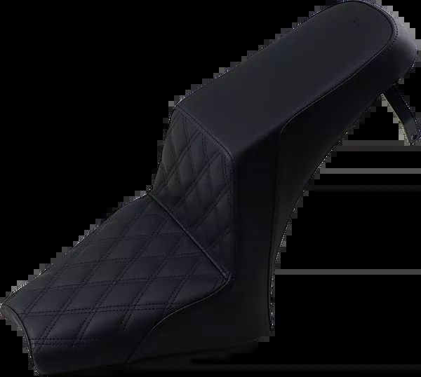 Saddlemen Step-Up Seat - Front Lattice Stitch/Rear Smooth - Black - Scout Bobber